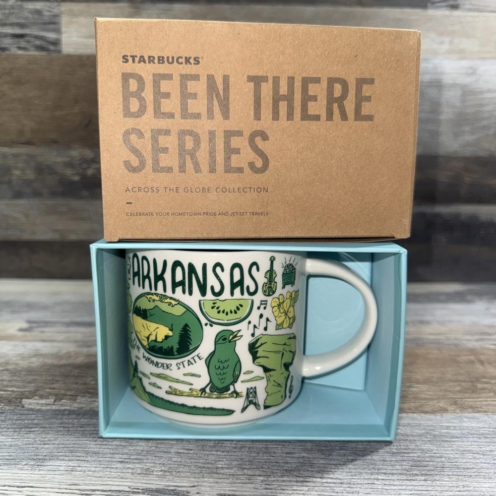 Starbucks Been There Series Arkansas Mug, 14 oz New w/ Original Box Across Globe